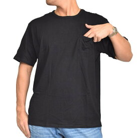 BROWN BAG LIQUOR ブラウンバッグリカー 無地 クルーネック 半袖Tシャツ ポケット付き 黒 白 ネイビー XXL XXXL 大きいサイズ メンズ [M便 1/1]