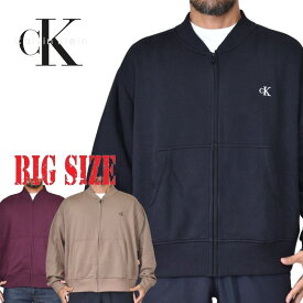 CK カルバンクライン Calvin Klein フルジップ スウェットジャケット 裏起毛 XL XXL 大きいサイズ メンズ あす楽