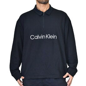 CK Calvin Klein カルバンクライン ハーフジップ 長袖 スウェット カットソー XL XXL 大きいサイズ メンズ あす楽