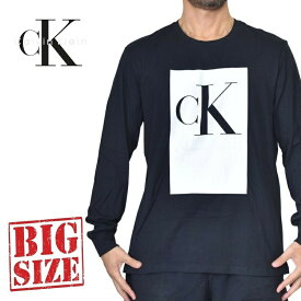 CK Calvin Klein カルバンクライン 長袖Tシャツ ロンT 黒 ブラック XL XXL 大きいサイズ メンズ