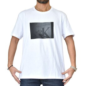 CK カルバンクライン Calvin Klein クルーネック 半袖Tシャツ ボックスロゴ 黒 ブラック 白 ホワイト XL XXL 大きいサイズ メンズ