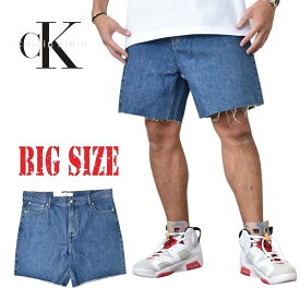 CK カルバンクライン Calvin Klein デニムショーツ ハーフパンツ ハーパン カットオフ 38 40 42インチ 大きいサイズ メンズ あす楽