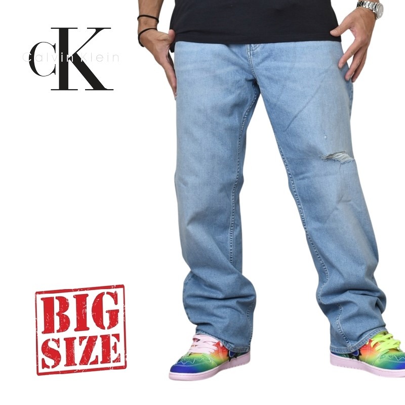 CK Calvin Klein Jeans カルバンクライン デニムパンツ ジーパン ジーンズ ストレート 38 40インチ 大きいサイズ メンズ あす楽