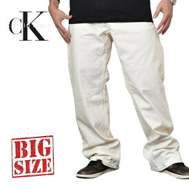 CK Calvin Klein カルバンクライン ペインター ワーク デニムパンツ ジーパン ジーンズ ワイド ジップフライ 40インチ 大きいサイズ メンズ あす楽