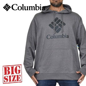 COLUMBIA コロンビア スウェット フーディー パーカー プルオーバー 裏起毛 グレー USAモデル XL XXL大きいサイズ メンズ あす楽