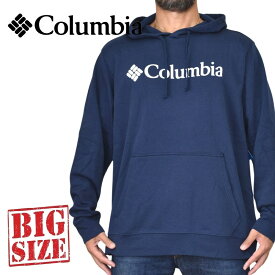 COLUMBIA コロンビア スウェット フーディー パーカー プルオーバー 裏起毛 ネイビー USAモデル XL XXL大きいサイズ メンズ あす楽