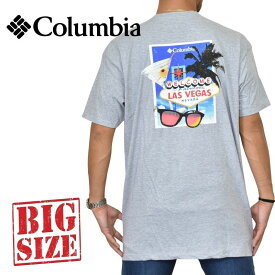Columbia コロンビア 半袖プリントTシャツ グレー USAモデル XL XXL 大きいサイズ メンズ