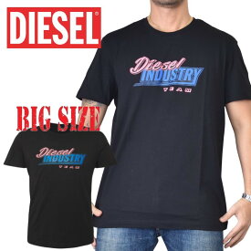 DIESEL ディーゼル 半袖 クルーネック Tシャツ T-DIEGOS-K37 黒 XXL 大きいサイズ メンズ