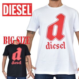 DIESEL ディーゼル 半袖 クルーネック Tシャツ 黒 ブラック 白 ホワイト T-Diegor-K54 XXL XXXL 大きいサイズ メンズ