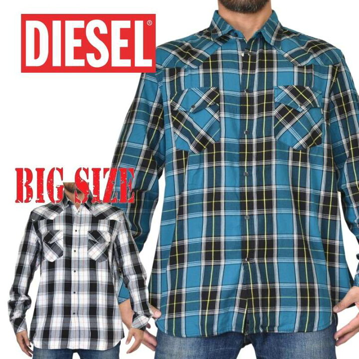 楽天市場】DIESEL ディーゼル ウエスタン カジュアル チェック柄 長袖 
