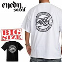 EYEDY アイディー 半袖Tシャツ TEAM CIRCLE 黒 ブラック 白 ホワイト XXL XXXL 大きいサイズ メンズ [M便 1/1]