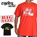 EYEDY アイディー 半袖Tシャツ SACOLA コーラ 黒 ブラック 赤 レッド XXL XXXL 大きいサイズ メンズ [M便 1/1]