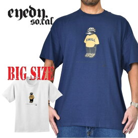 EYEDY アイディー CHILL BP 半袖Tシャツ プリント ネイビー 白 ホワイト XXL XXXL 大きいサイズ メンズ [M便 1/1]