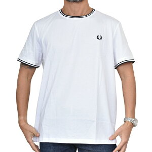 �傫���T�C�Y �����Y FRED PERRY �t���b�h�y���[ ����T�V���c �����|�C���g�h�J �����K�[ M1588V Twin Tipped T-Shirt �� �� �u���b�N �z���C�g �l�C�r�[ XL XXL XXXL