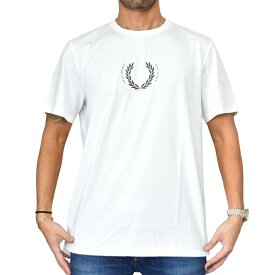 FRED PERRY フレッドペリー 半袖Tシャツ Laurel Wreath T-Shirt 黒 白 ブラック ホワイト XL XXL 大きいサイズ メンズ あす楽