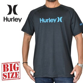 Hurley ハーレー 半袖 ラッシュガード Tシャツ ロゴ 紫外線対策 水着 スイムウエア USAモデル XL XXL 大きいサイズ メンズ