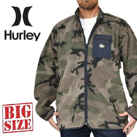 Hurley ハーレー 迷彩 カモフラ ボア ジャケット フリース USAモデル XXL 大きいサイズ メンズ あす楽