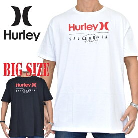 大きいサイズ メンズ Hurley ハーレー 半袖 Tシャツ プリント 黒 ブラック 白 ホワイト ラスベガス限定 USAモデル XL XXL [M便 1/1]