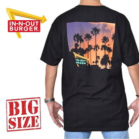IN-N-OUT BURGER インアンドアウトバーガー 半袖Tシャツ LAS VEGAS ラスベガス CALIFORNIA DREAMIN' 黒 ブラック XL XXL XXXL 大きいサイズ メンズ