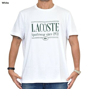 �傫���T�C�Y �����Y Lacoste ���R�X�e �N���[�l�b�N ����T�V���c �l�C�r�[ �� �z���C�g REGULAR FIT JERSEY T-SHIRT XXL