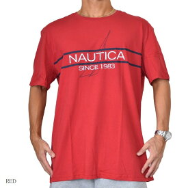NAUTICA ノーティカ ノーチカ 半袖Tシャツ ロゴプリント 黒 ブラック 赤 レッド XL XXL 大きいサイズ メンズ