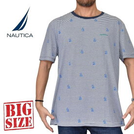 NAUTICA ノーティカ ノーチカ 半袖Tシャツ ロゴプリント ボーダー柄 ワンポイント XL XXL 大きいサイズ メンズ