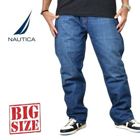 NAUTICA ノーティカ ノーチカ ジーパン デニム ジーンズ ユーズド加工 ウォッシュ加工 RELAXED FIT 38 40 42インチ 大きいサイズ メンズ あす楽