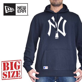 NEW ERA ニューエラ パーカー スウェット プルオーバー MLB NY ニューヨークヤンキース ネイビー XL XXL XXXL XXXXL 大きいサイズ メンズ あす楽