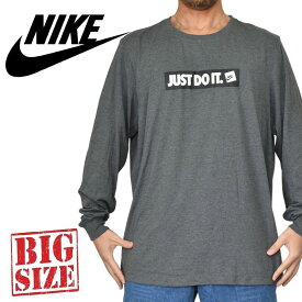 NIKE ナイキ クルーネック ボックスロゴ 長袖Tシャツ ロンT XXL USAモデル 大きいサイズ メンズ