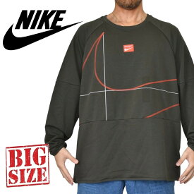 NIKE ナイキ スウェットシャツ クルーネック トレーナー Dri-FIT Long-Sleeve Fleece Fitness Top USAモデル XXL 大きいサイズ メンズ あす楽