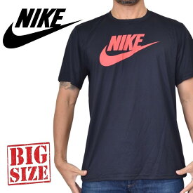 大きいサイズ メンズ NIKE ナイキ ロゴプリント 半袖Tシャツ 黒 ブラック XL XXL