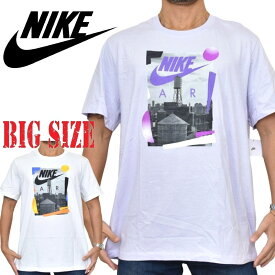 大きいサイズ メンズ NIKE ナイキ ロゴプリント 半袖Tシャツ 白 ホワイト パープル XL XXL XXXL