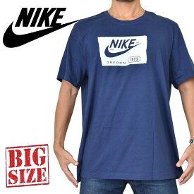 大きいサイズ メンズ NIKE ナイキ ロゴプリント 半袖Tシャツ ネイビー XL XXL XXXL
