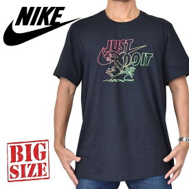 大きいサイズ メンズ NIKE ナイキ ロゴプリント 半袖Tシャツ 黒 ブラック XL XXL XXXL