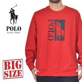 ポロラルフローレン POLO RALPH LAUREN クルーネック スウェットシャツ トレーナー 赤 レッド XL XXL 大きいサイズ メンズ あす楽