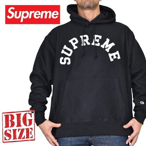 �傫���T�C�Y �����Y Supreme �V���v���[�� Champion Hooded Sweatshirt �v���I�[�o�[ �t�[�f�B�[ �p�[�J�[ Black XXL