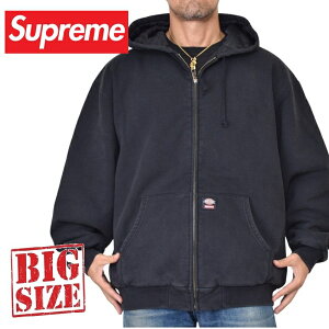 �傫���T�C�Y �����Y Supreme �V���v���[�� Dickies �f�B�b�L�[�Y�R���{ Quilted Lined Zip Up Hooded Sweatshirt �L���e�B���O���C�i�[ �W�b�v�A�b�v �t�[�f�B �p�[�J�[ XXL