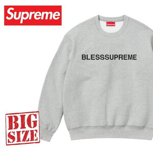 �傫���T�C�Y �����Y Supreme �V���v���[�� BLESS Crewneck �v���I�[�o�[ �N���[�l�b�N �X�E�F�b�g�V���c �w�r�[�E�G�C�g �g���[�i�[ �w�U�[�O���[ XL