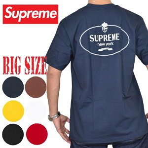 �傫���T�C�Y �����Y Supreme �V���v���[�� Crest Tee ���� T�V���c L XL XXL
