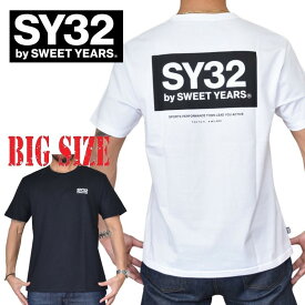 SY32 by SWEET YEARS スウィートイヤーズ 半袖 Tシャツ BOX LOGO BACK PRINT TEE XXL XXXL XXXXL 大きいサイズ メンズ