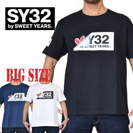 DEFF × SY32 by SWEET YEARS スウィートイヤーズ 半袖 Tシャツ TURN OVER BOX LOGO TEE XXXL XXXXL 大きいサイズ メンズ
