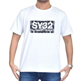 SY32 by SWEET YEARS スウィートイヤーズ ペイズリーボックスロゴ 半袖 Tシャツ PAISLEY BOX LOGO TEE XXL XXXL XXXXL 大きいサイズ メンズ