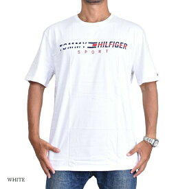 大きいサイズ メンズ TOMMY HILFIGER SPORT トミーヒルフィガースポーツ 半袖Tシャツ クルーネック 白 ホワイト 赤 レッド XL XXL 大きいサイズ メンズ