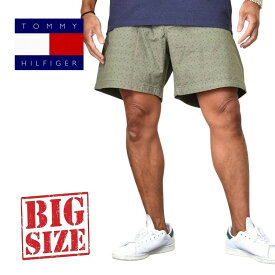 大きいサイズ メンズ トミーヒルフィガー TOMMY HILFIGER チノショーツ ハーフパンツ ショートパンツ ハーパン 総柄プリント 7インチ 38 40 42 44インチ あす楽