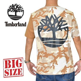 ティンバーランド 半袖 Tシャツ バックプリント 迷彩 カモフラ USAモデル XL 大きいサイズ メンズ