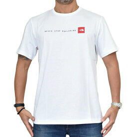 大きいサイズ メンズ ノースフェイス 半袖 ロゴプリント Tシャツ ヨーロッパライン THE NORTH FACE NEVER STOP EXPLORING TEE XL XXL