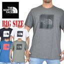 大きいサイズ メンズ ノースフェイス 半袖 ロゴプリント Tシャツ Biner Graphic 2 EUライン 海外モデル 黒 白 グレー ブルー グリーン XL XXL THE NORTH FACE
