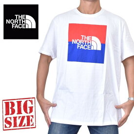 ノースフェイス 大きいサイズ メンズ 半袖 Tシャツ USA BOX TEE ボックスロゴ 白 ホワイト XL XXL USAモデル THE NORTH FACE