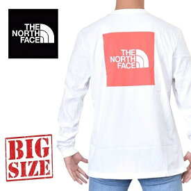ノースフェイス 大きいサイズ メンズ ロンT 長袖 Tシャツ ボックスロゴ バックプリント Long Sleeve Red Box Tee XL XXL USAモデル THE NORTH FACE