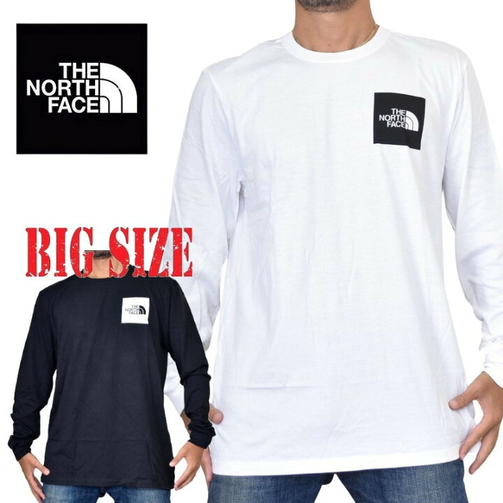 楽天市場 ノースフェイス ロンt 長袖 ｔシャツ ボックスロゴ ワンポイント Usaモデル Fine L S Tee 黒 ブラック 白 ホワイト The North Face大きいサイズ メンズ M便 1 1 Deff大きいサイズメンズ楽天市場店